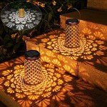 2 Pack Waterproof Solar Lanterns for Outdoors