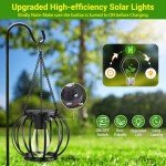 Upgraded Solar Lanterns for Outdoor Decor - 2 Pack