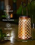 2 Pack Waterproof Solar Lanterns for Outdoors