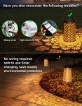 2 Pack Waterproof Solar Lanterns for Outdoors