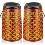 2 Pack Waterproof Solar Lanterns for Outdoors