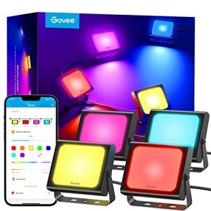 Govee LED Outdoor Flood and Uplight Lights 4-Pack