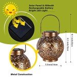 2-Pack Outdoor Solar Lanterns for Patio Decor