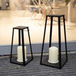 2PCS Solar Lanterns for Outdoor Farmhouse Decor