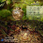 2-Pack Outdoor Solar Lanterns for Patio Decor