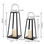2PCS Solar Lanterns for Outdoor Farmhouse Decor