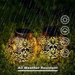 2-Pack Outdoor Solar Lanterns for Patio Decor