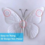 Metal Butterfly Wall Art for Outdoor Spaces - 4 Pack