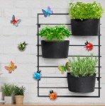 Cute Ladybug Metal Wall Art Set for Outdoors