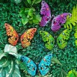 Metal Butterfly Wall Art for Outdoor Spaces - 4 Pack