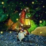 Gnome Garden Statue with Solar Lantern Light