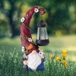 Gnome Garden Statue with Solar Lantern Light