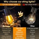 Dimmable 100FT Outdoor String Lights with Remote