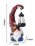 Gnome Garden Statue with Solar Lantern Light