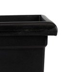 15.5-Inch Lightweight Square Outdoor Planter in Black
