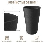 Kante 15-Inch Tall Round Planter Set of 2