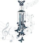 Large Aluminum Butterfly Wind Chimes for Outdoors