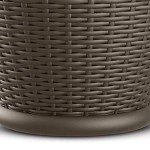 Suncast 18" Round Wicker Style Planter Pot