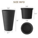 Kante 15-Inch Tall Round Planter Set of 2