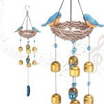 Taman Blue Bird Decorative Wind Chime - 27.5