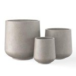 Round Concrete Planters for Home and Garden