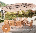 9-Piece Acacia Wood Expandable Patio Dining Set