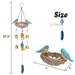 Taman Blue Bird Decorative Wind Chime - 27.5