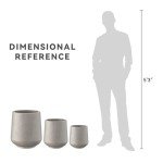 Round Concrete Planters for Home and Garden