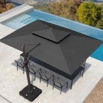 10' x 13' Heavy Duty Patio Umbrella with Rotation