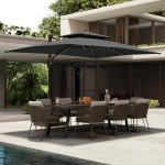 10' x 13' Heavy Duty Patio Umbrella with Rotation