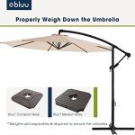 WUFF Bluu 10ft Offset Patio Umbrella - Beige