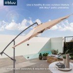 WUFF Bluu 10ft Offset Patio Umbrella - Beige