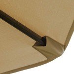 10Ft Adjustable Offset Patio Umbrella - Tan