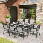 MIXPATIO 8-Person Rectangular Patio Dining Set