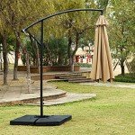 10Ft Adjustable Offset Patio Umbrella - Tan