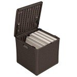 Suncast 60 Gallon Outdoor Storage Box – Java