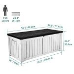 YITAHOME 120 Gallon Waterproof Outdoor Storage Box