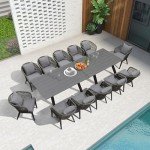 14-Piece All-Weather Wicker Patio Dining Set