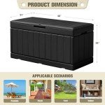 Flamaker 85 Gallon Waterproof Outdoor Storage Box