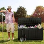 Flamaker 85 Gallon Waterproof Outdoor Storage Box