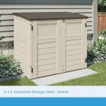Suncast 34 Cu Ft Outdoor Storage Shed - Vanilla