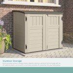 Suncast 34 Cu Ft Outdoor Storage Shed - Vanilla