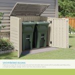 Suncast 34 Cu Ft Outdoor Storage Shed - Vanilla