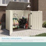 Suncast 34 Cu Ft Outdoor Storage Shed - Vanilla