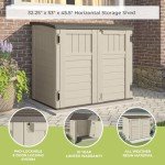 Suncast 34 Cu Ft Outdoor Storage Shed - Vanilla