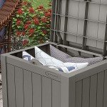 Suncast 22 Gallon Patio Storage Deck Box, Gray