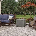 Suncast 22 Gallon Patio Storage Deck Box, Gray