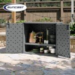 Suncast Lockable Outdoor Cabinet for Patio Storage