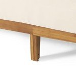 Burchett Teak Sofa Set in Brown and Beige