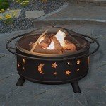 32-Inch Outdoor Wood Burning Fire Pit with Screen